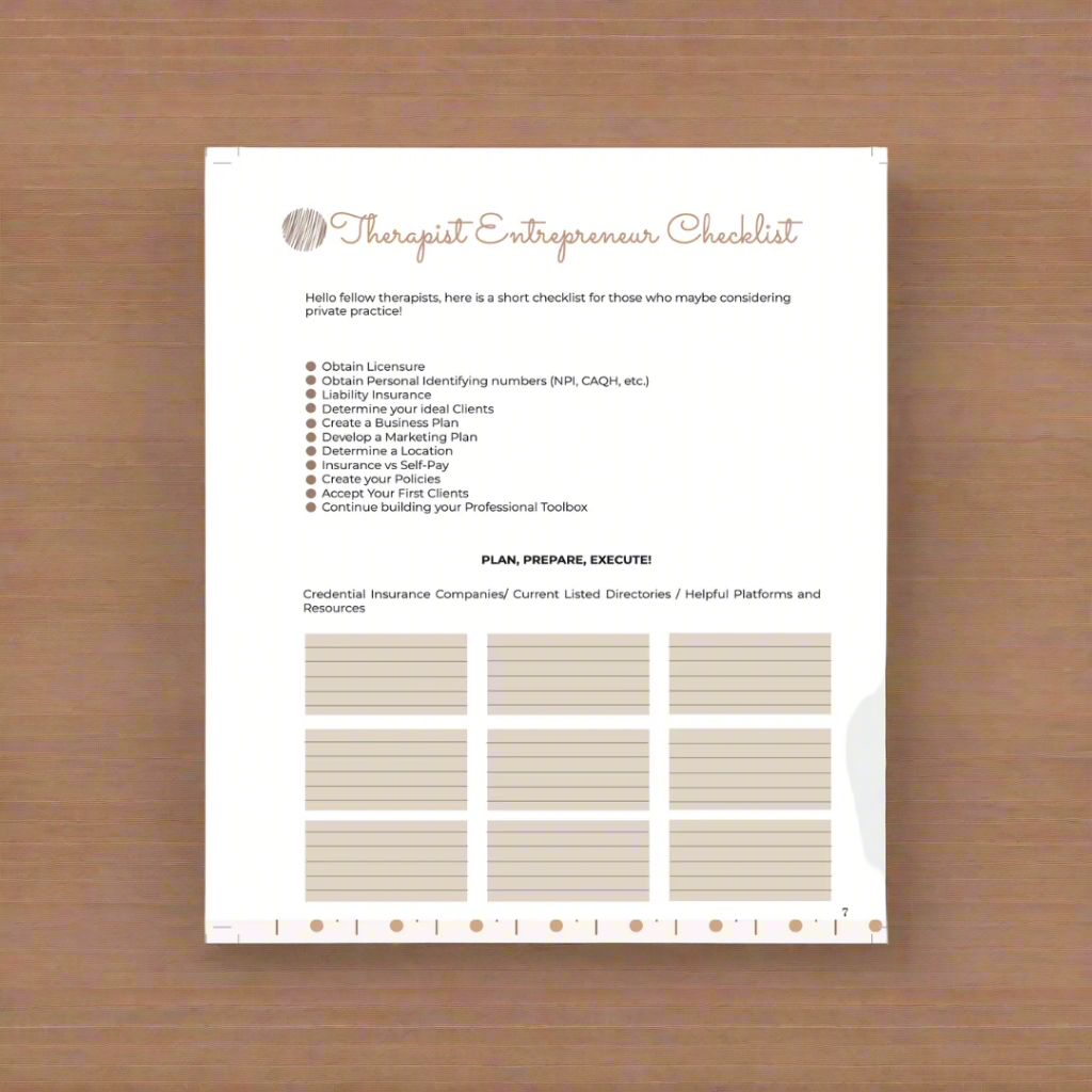 THE THERAPIST AVENUE PLANNER