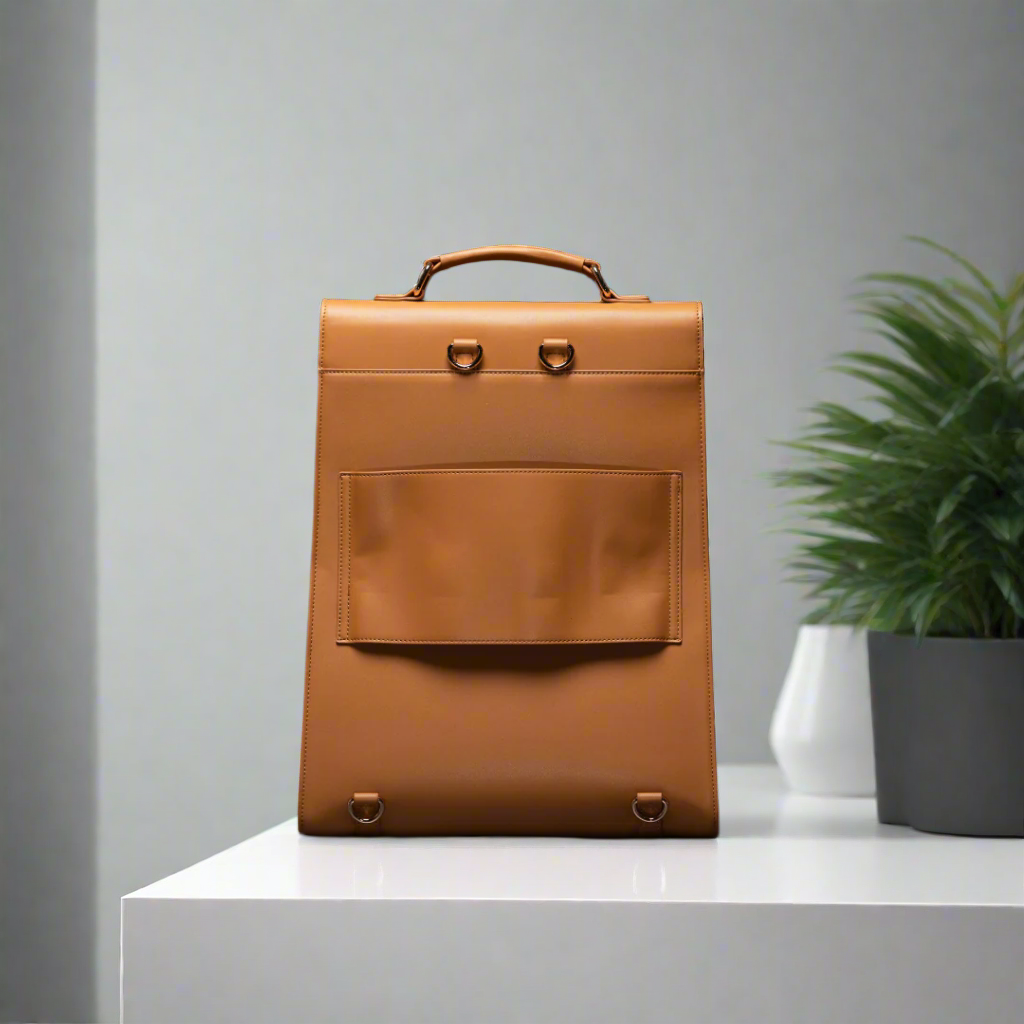 Laptop bag engraved with postive quote, laptop compartment bags, leather brief case laptop bag, work backpack